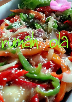 Foto resep Daging tumis dengan paprika ala rumah ola