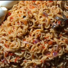 A picture of Stir fry indomie.