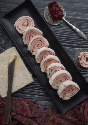 A picture of Pinwheel Sandwich - Butter & Jam.