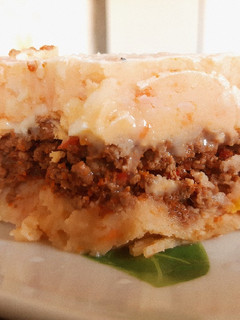 Una foto de Pastel de carne con boniato y papas