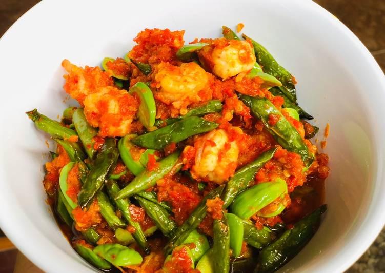 Balado buncis udang