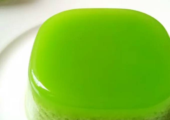 Tutorial Membuat Resep 116. Puding Lumut Pandan