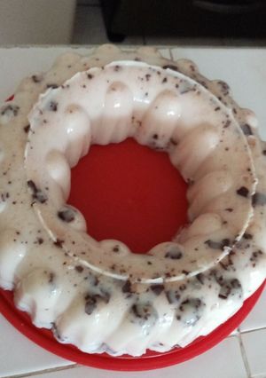 Una foto de Gelatina de leche con gansito