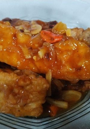 Foto resep Gurame crispy with saos pedas manis