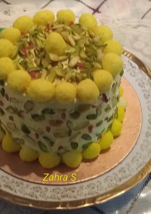 A picture of Rasmalai cake.