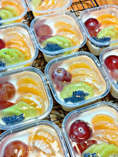 Foto resep Puding Susu Toping Buah