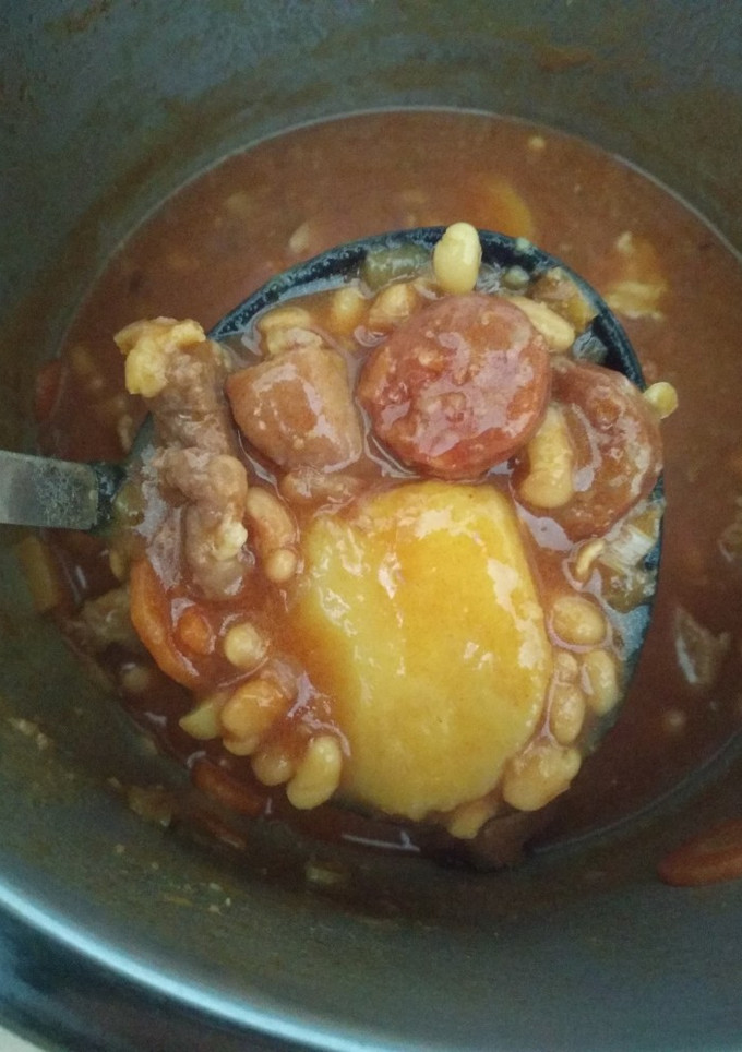 Una foto de Judías con tomate estofadas