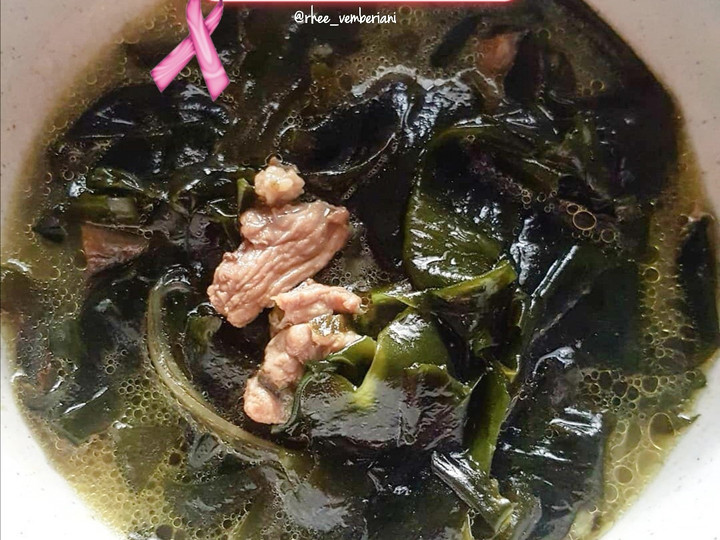 Wajib coba! Resep memasak Korean Seaweed Soup w/ Beef (Miyeok Guk 쇠고기 미역국)  sedap