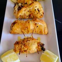 Una foto de Filetes de pechuga de pollo rellenos al air fryer