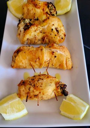 Foto principal de Filetes de pechuga de pollo rellenos al air fryer