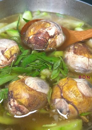 Hình của món Vịt Lộn Um Bầu.