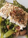 Feta rôtie aux légumes de printemps