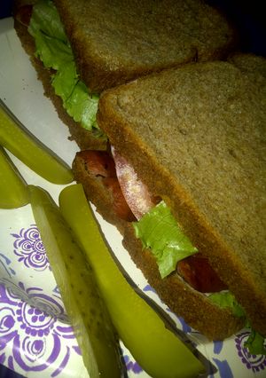A picture of B.L.T. with a twist.