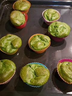Una foto de Muffin de espinacas