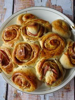 Foto de Bola salgada enrolada de Bacon e Fiambre