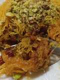 Kataifi in the Pan with Walnuts, Almonds, and Pistachios
