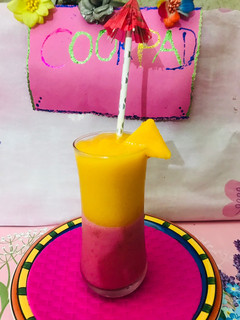 A picture of Mango sunrise smoothie(eid and afftars).