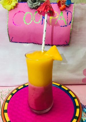 A picture of Mango sunrise smoothie(eid and afftars).