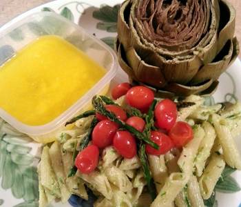 Fresh, Making Recipe Penne and Asparagus Pesto Yummy