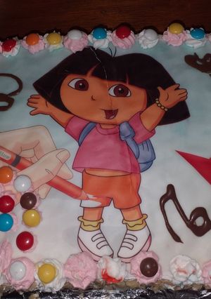 صورة لوصفة كيكة عيد ميلاد بنتي