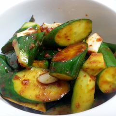 A picture of Spicy Cucumber Vegan Appetizer.