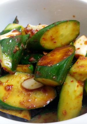 A picture of Spicy Cucumber Vegan Appetizer.