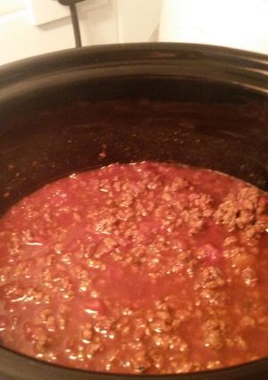 A picture of Slow cooked vegetarian bolognaise sauce.