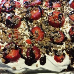 A picture of Chocolate Strawberry IceCream Cake.