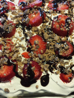 A picture of Chocolate Strawberry IceCream Cake.