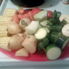 A picture of Caldo de pollo ( carribean style chicken soup/stew).