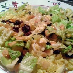 A picture of Savoy Cabbage with Almonds & Raisins (vegan).