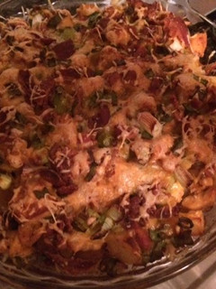 A picture of Loaded Baked Potatoes & Buffalo Chicken Casserole.