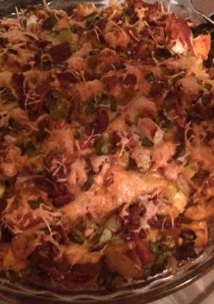 A picture of Loaded Baked Potatoes & Buffalo Chicken Casserole.