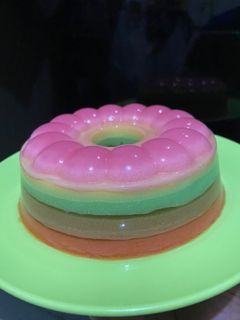 Foto resep Puding santan pelangi