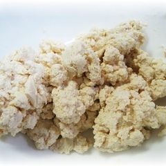 A picture of Cream Cheese made from Soy Milk!.