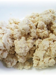 A picture of Cream Cheese made from Soy Milk!.