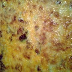 A picture of pasta bake.