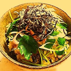 A picture of Egg over Rice with Shio-Kombu.