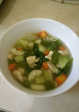 Foto resep Sup ayam macaroni