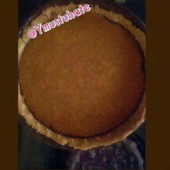 A picture of YMUSTUHATE my Sweet potato pie.