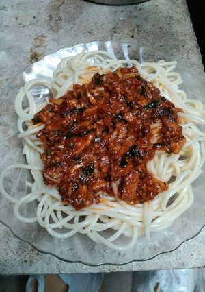 Foto resep Spaghetti saos sarden