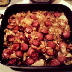 Fried Cabbage with Smoked Sausage A picture of Fried Cabbage with Smoked Sausage.