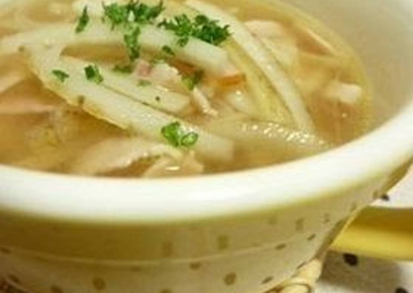Burdock Root Consomme Soup