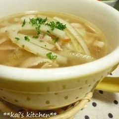 A picture of Burdock Root Consomme Soup.