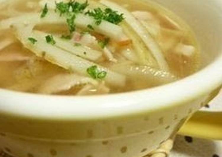 Recipe of Award-winning Burdock Root Consomme Soup