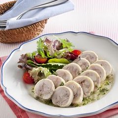 Microwaved Herb Chicken Rolls A picture of Microwaved Herb Chicken Rolls.