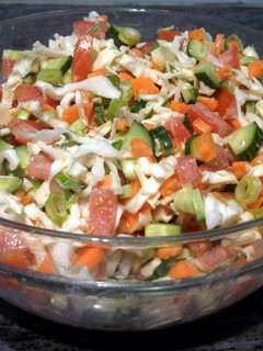 A picture of Crunchy Fresh Salad - Healthy & Vegan!.