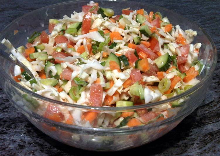 Easiest Way to Make Homemade Crunchy Fresh Salad - Healthy &amp; Vegan!