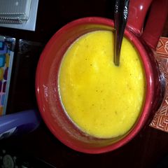 A picture of Cheesy vegetable soup.