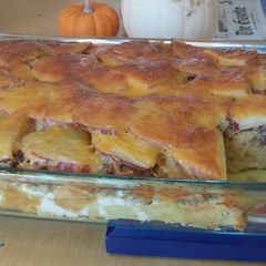 A picture of breakfast casserole.